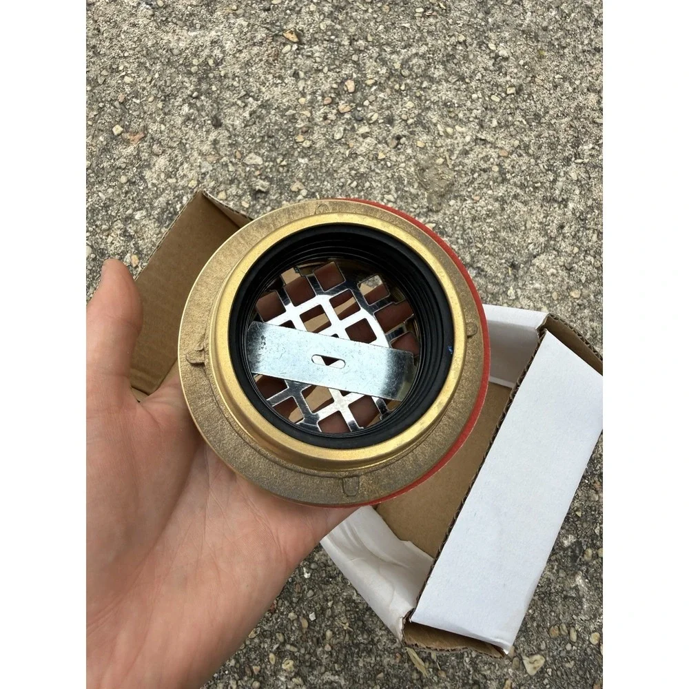 AB&A  ABA6520 Brass shower drain no caulk 2